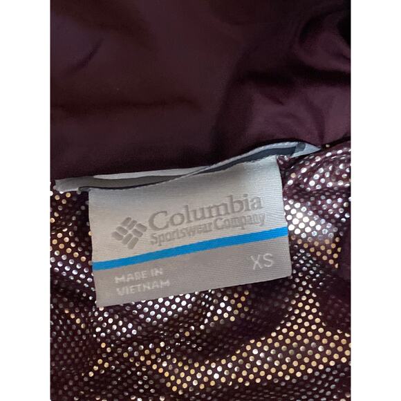 Columbia Delta Ridge Long Down Red Hooded Puffer Quilted Full Zip Jacket Size XS - Picture 5 of 5